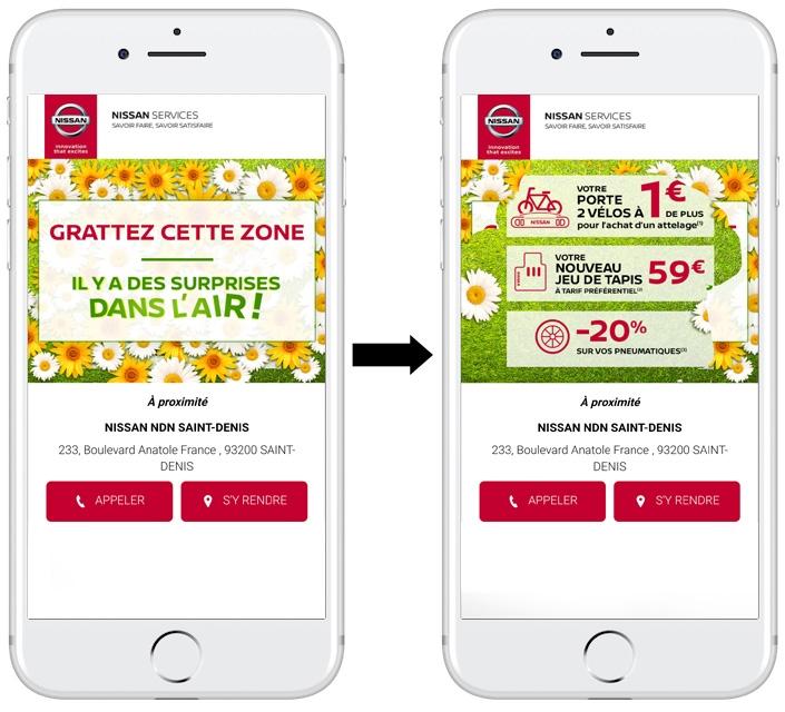 screenshot of nissan personalized campaign