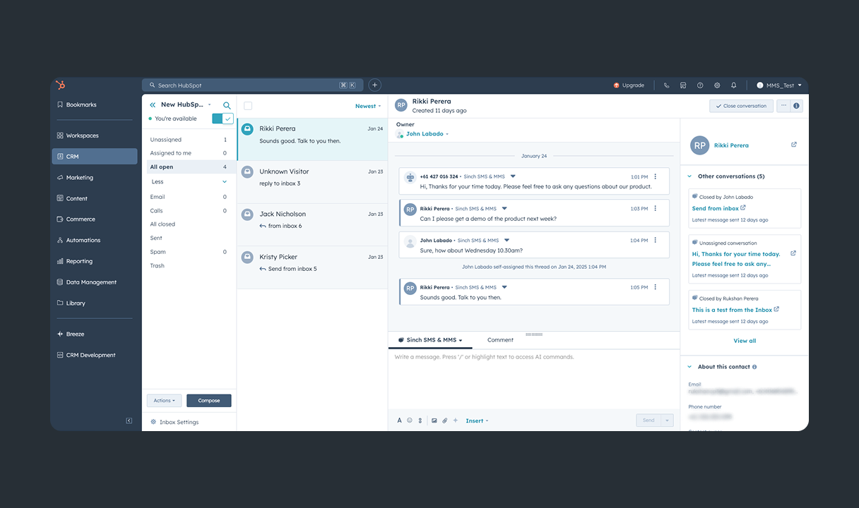 Image for Your conversations in one central location – HubSpot’s Conversations Inbox