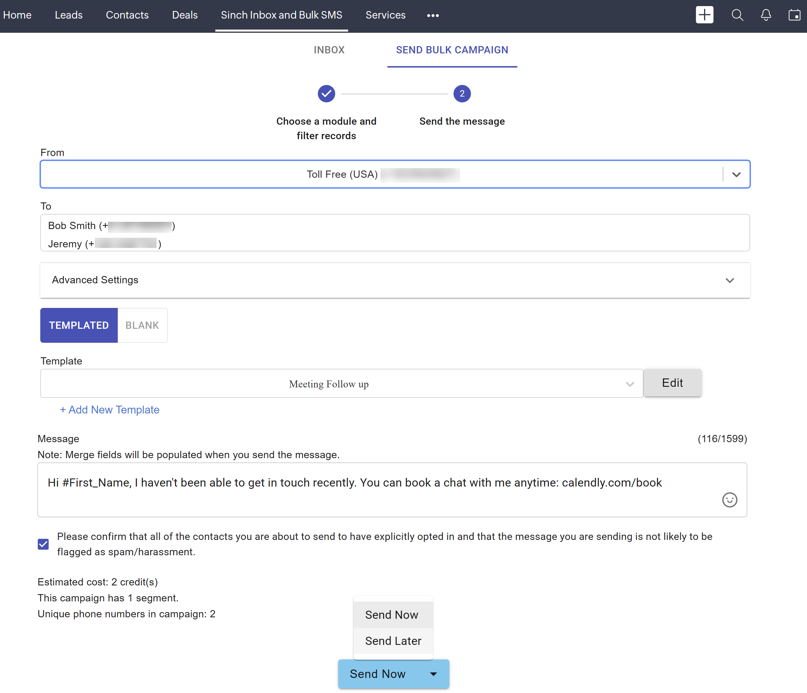 Image for Reach your targeted audience using scheduled bulk SMS campaigns 