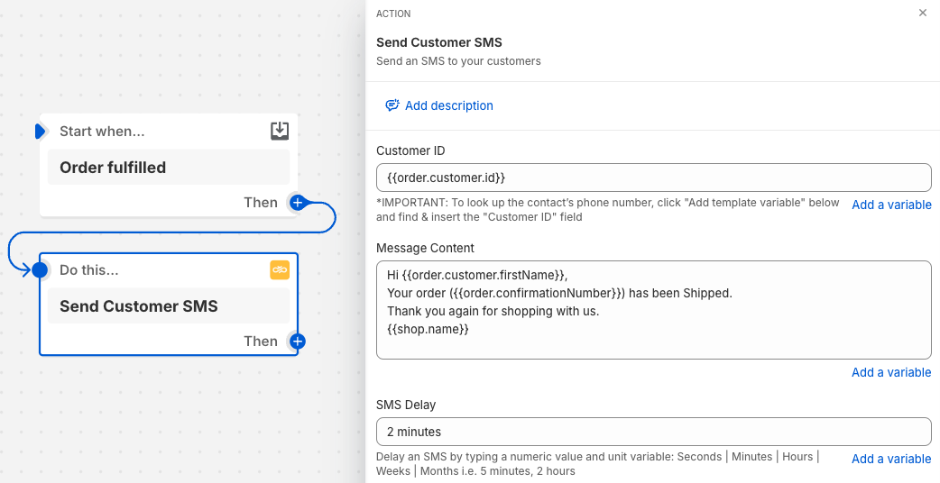 Image for Be strategic with ecommerce marketing by adding automated SMS in Shopify Flow 