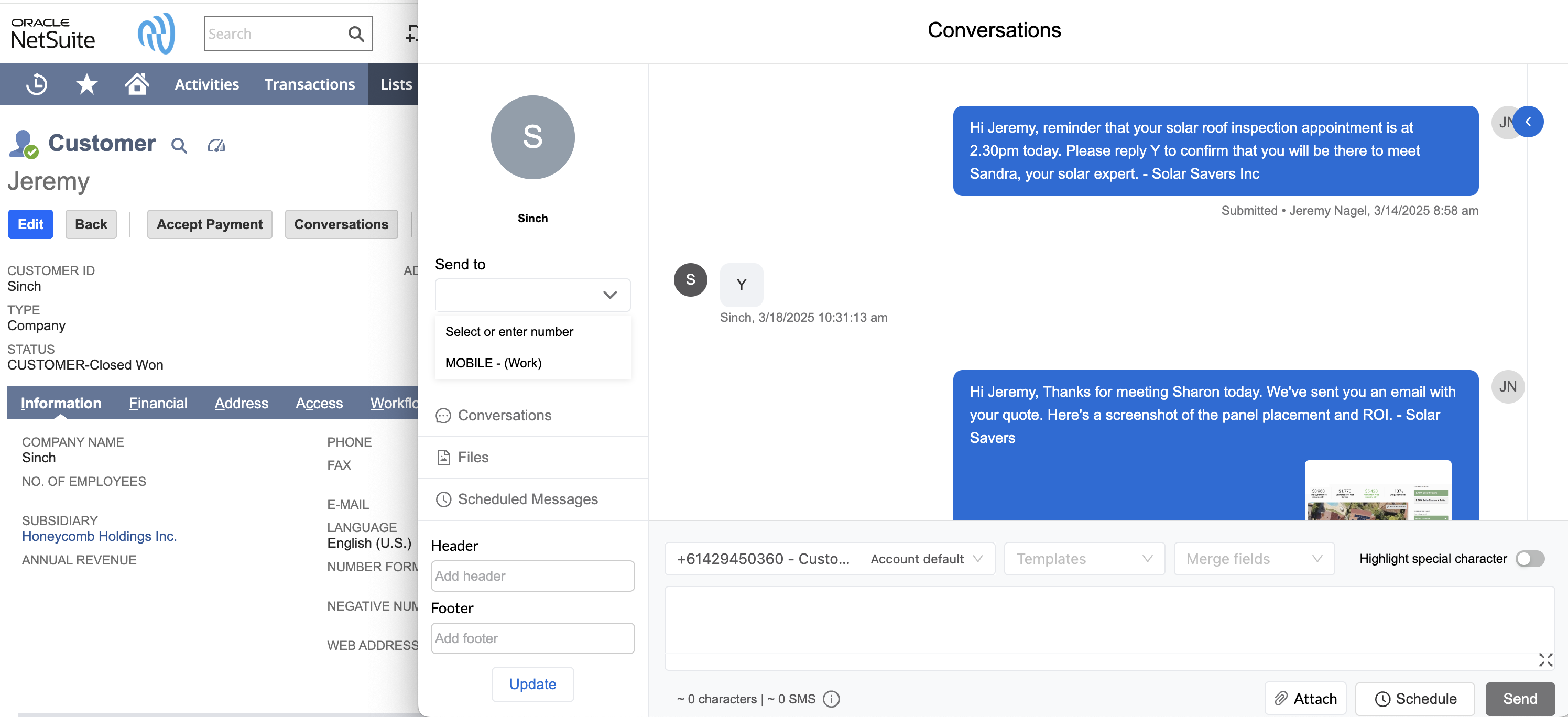 Image for Conversational messaging directly on contact and relationship records 
